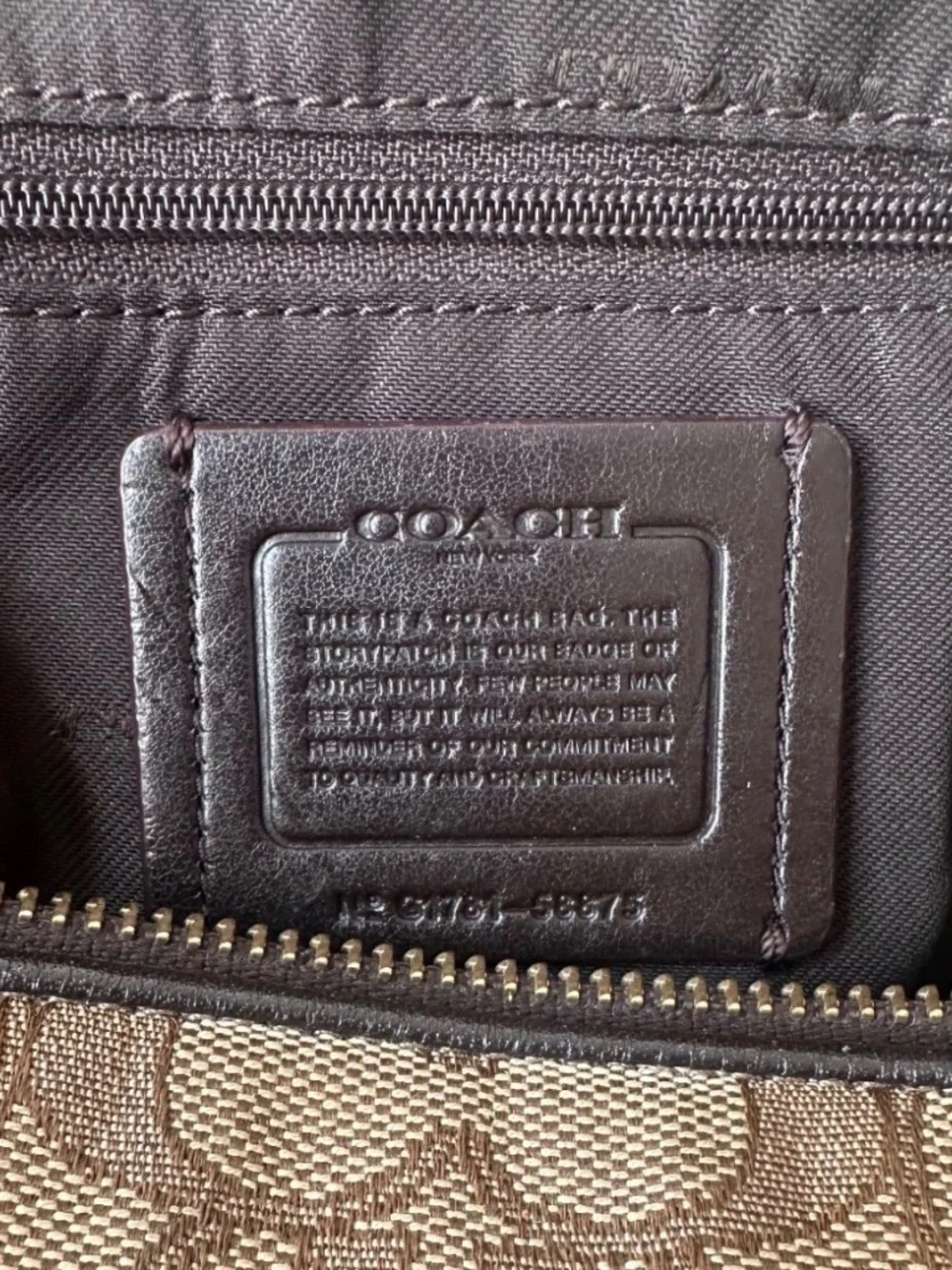 Coach Khaki Brown Signature Jacquard Prairie Satchel in Canvas